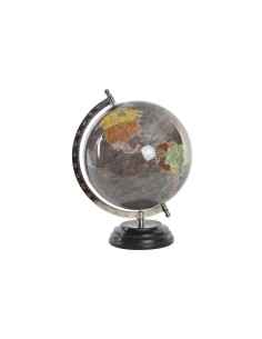 GLOBO TERRAQUEO PLASTICO MADERA 20X20X28 20 GRIS