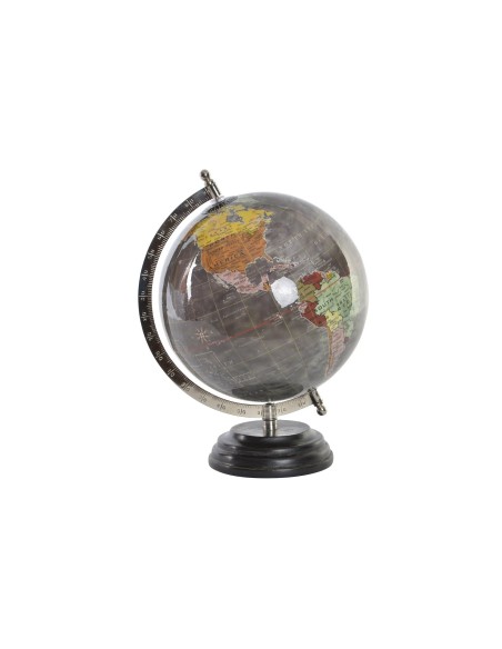 GLOBO TERRAQUEO PLASTICO MADERA 20X20X28 20 GRIS