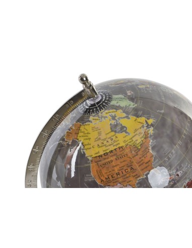 GLOBO TERRAQUEO PLASTICO MADERA 20X20X28 20 GRIS