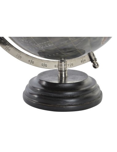 GLOBO TERRAQUEO PLASTICO MADERA 20X20X28 20 GRIS