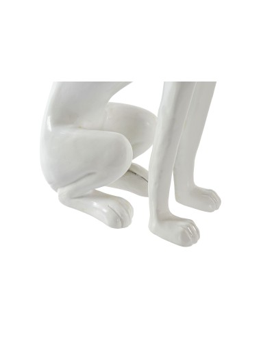 FIGURA RESINA 27X12,3X46 PERRO GALGO BLANCO