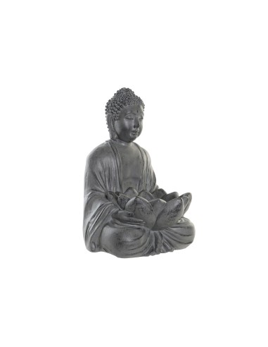 FIGURA RESINA 35X32X49 BUDA FLOR GRIS CLARO