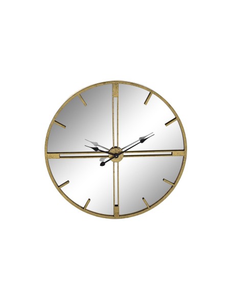 RELOJ PARED METAL ESPEJO 76X4X76 DORADO
