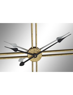 RELOJ PARED METAL ESPEJO 76X4X76 DORADO 2