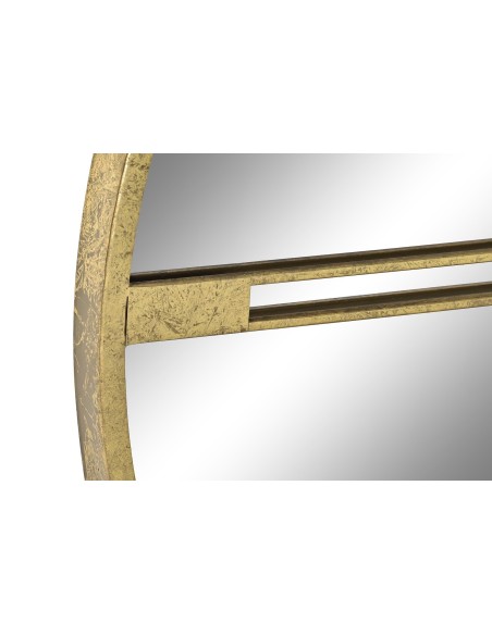 RELOJ PARED METAL ESPEJO 76X4X76 DORADO