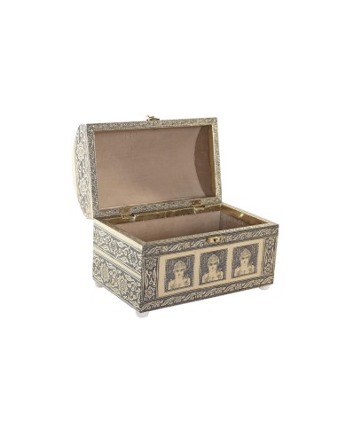 JOYERO MADERA ALUMINIO 25X15,5X18 BUDDHA CHAMPAN