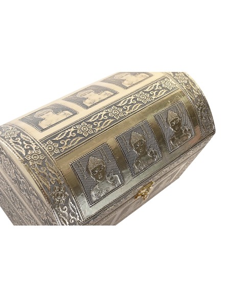 JOYERO MADERA ALUMINIO 25X15,5X18 BUDDHA CHAMPAN