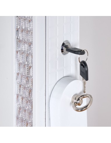 Espejo Joyero lacado en blanco 150 x 40 cm.