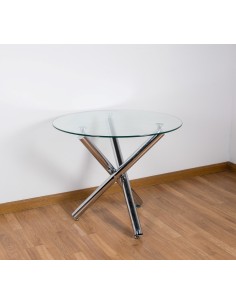 MESA REDONDA CRISTAL DE 90*75 2