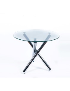 MESA REDONDA CRISTAL DE 90*75