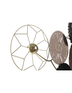 DECORACION PARED METAL 122X9X73,7 ABSTRACTO ROSA 2