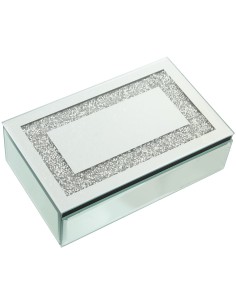 JOYERO DE ESPEJO C/BRILLANTES 21x13x6,5CM
