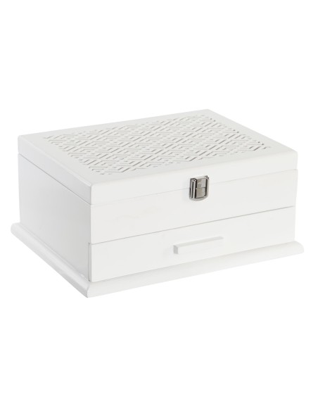 JOYERO MDF CRISTAL 25,5X19,5X11 ROSA PALO