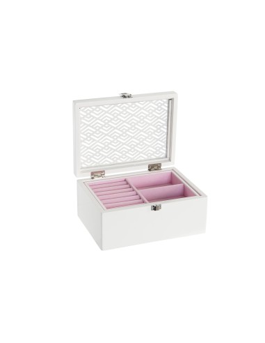 JOYERO MDF CRISTAL 22X16X10 ROSA PALO