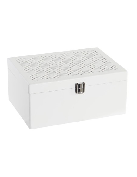 JOYERO MDF CRISTAL 22X16X10 ROSA PALO