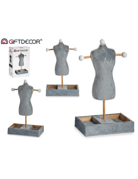 MANIQUI TERCIOPELO GRIS 40CM