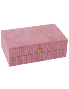 CAJA JOYERO PANA ROSA C/CAJON 29x18x10cm