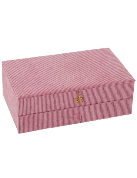 CAJA JOYERO PANA ROSA C/CAJON 29x18x10cm