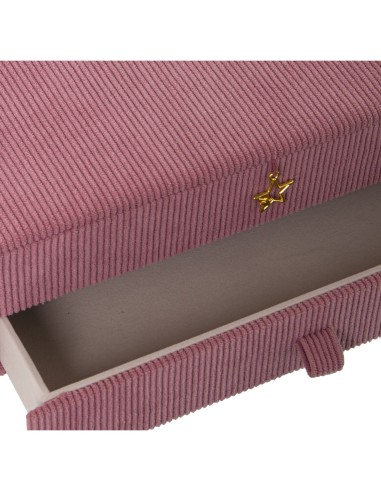 CAJA JOYERO PANA ROSA C/CAJON 29x18x10cm