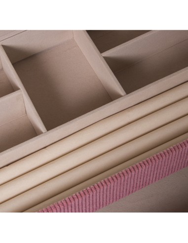 CAJA JOYERO PANA ROSA C/CAJON 29x18x10cm