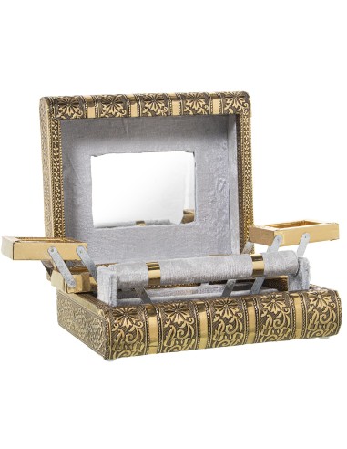 JOYERO METAL DORADO C/ESPEJO