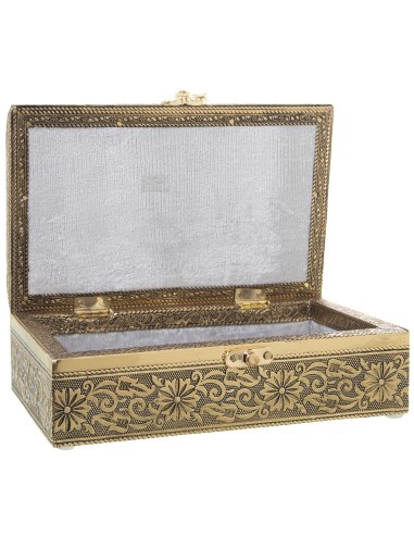 JOYERO METAL DORADO DECORADO
