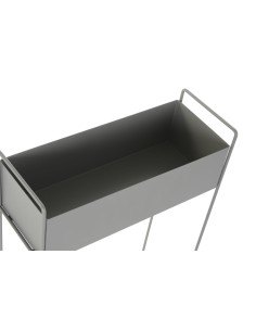 Juego 2 maceteros metal plateado 2