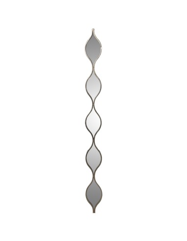 Aplique 5 Espejos Metal Plateado