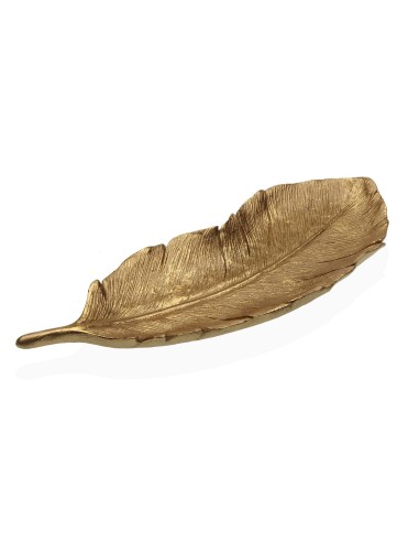 Centro de mesa hoja dorada