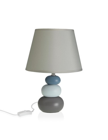 Lampara 3 bolas azul/gris