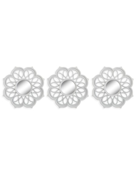 Juego 3 espejos blancos