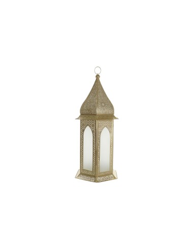 LAMPARA PIE HIERRO CRISTAL 38X33X81 DORADO