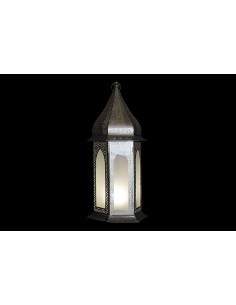 LAMPARA PIE HIERRO CRISTAL 38X33X81 DORADO 2