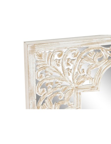 Espejo decape blanco envejecido