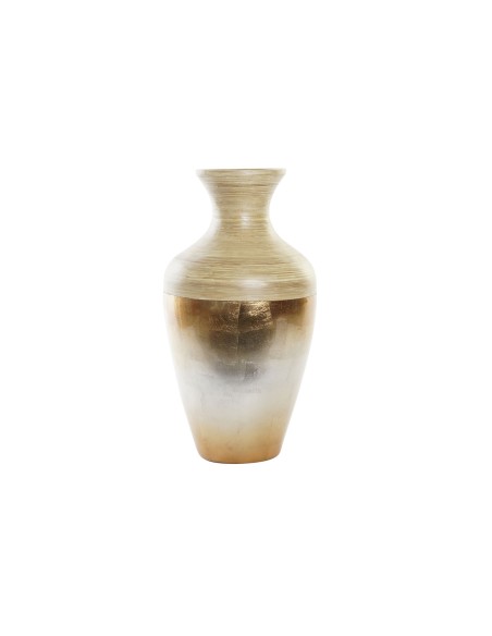 Jarrón de Bambú Nacarado tono dorado