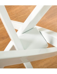 Mesa redonda blanco metal 2