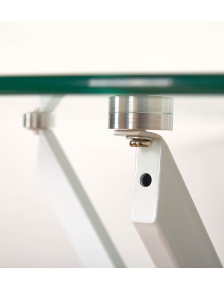 Mesa redonda blanco metal