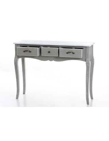 Consola madera gris/blanca