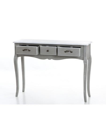 Consola madera gris/blanca