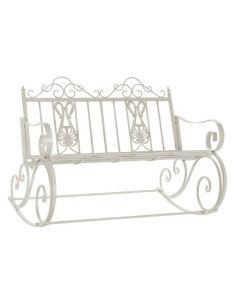 Mecedora metal crema