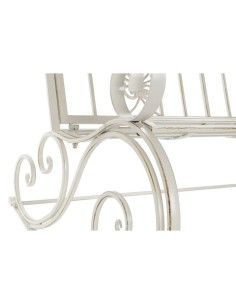 Mecedora metal crema 2