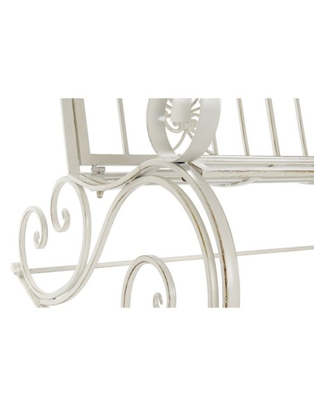 Mecedora metal crema