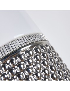 Jarron blanco/plata 2