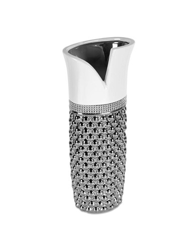 Jarron blanco/plata