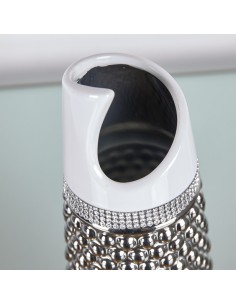 Jarron blanco/plata 2
