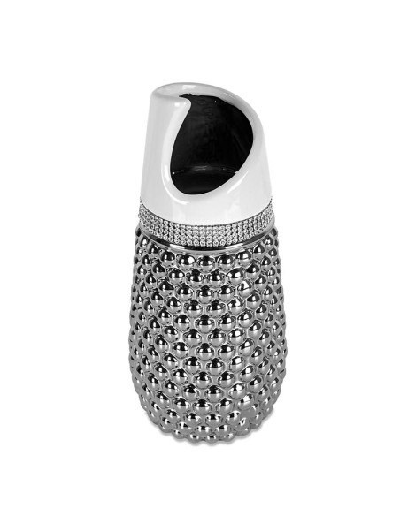 Jarron blanco/plata