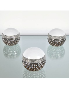 Bola porcelana blanca/plata 2