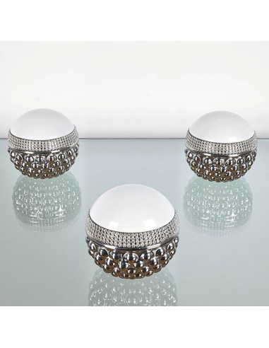 Bola porcelana blanca/plata