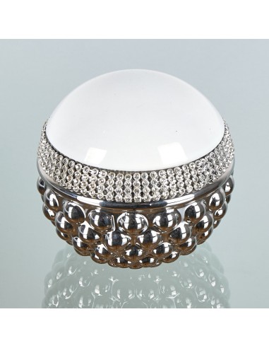 Bola porcelana blanca/plata