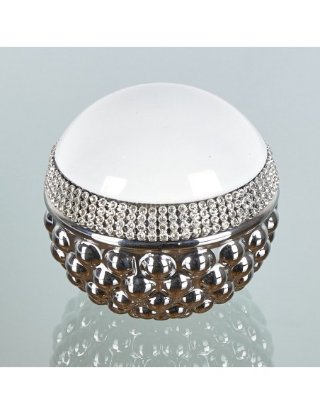 Bola porcelana blanca/plata